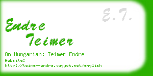 endre teimer business card